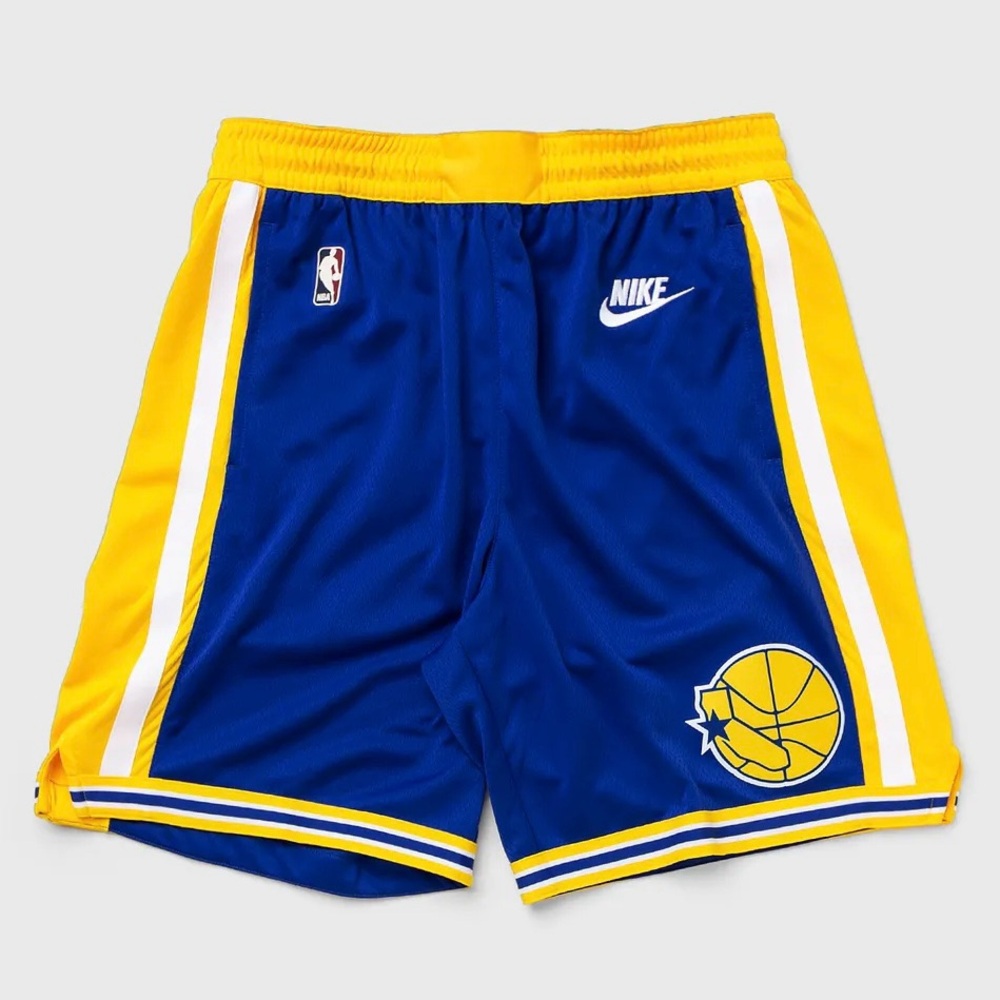 Mens Size XL - Nike Throwback Golden State Warriors HWC Shorts - (DO9503-495)